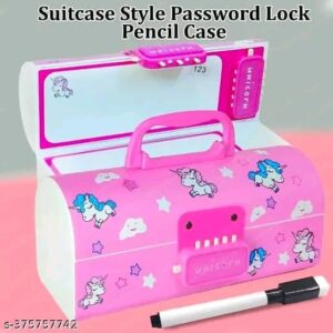 Kids Pen Pencil Box | Suitcase Style Password Lock Pencil Case