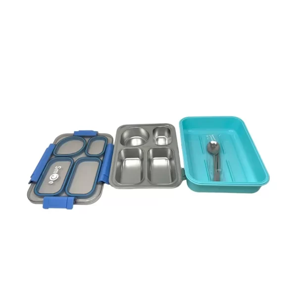 4 Compartment Stainless Steel Lunch Box - Image 2