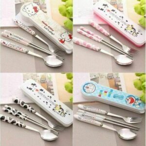 Spoon Fork Chopstick Set for Kids